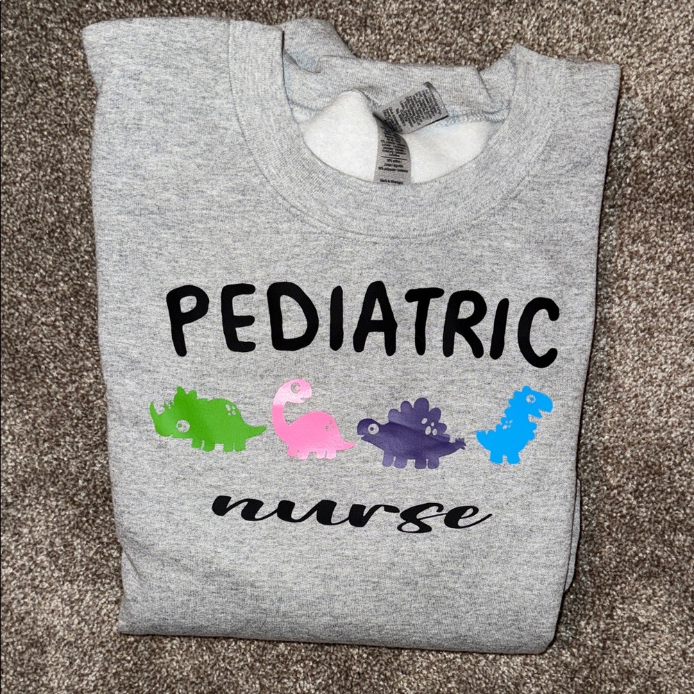 Pediatric Nurse Dinosaur Sweatshirt